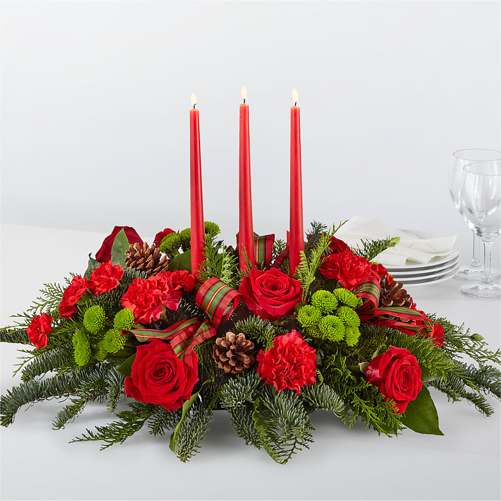By the Candlelight Centerpiece – ELIZABETH'S BLUE GARDEN LLC, Raritan NJ