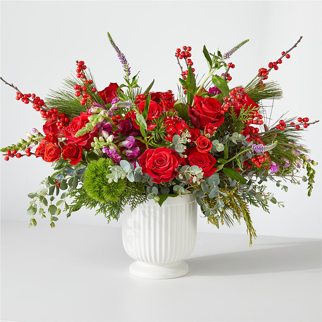 Big Red Bow Bouquet – ELIZABETH'S BLUE GARDEN LLC, Raritan NJ