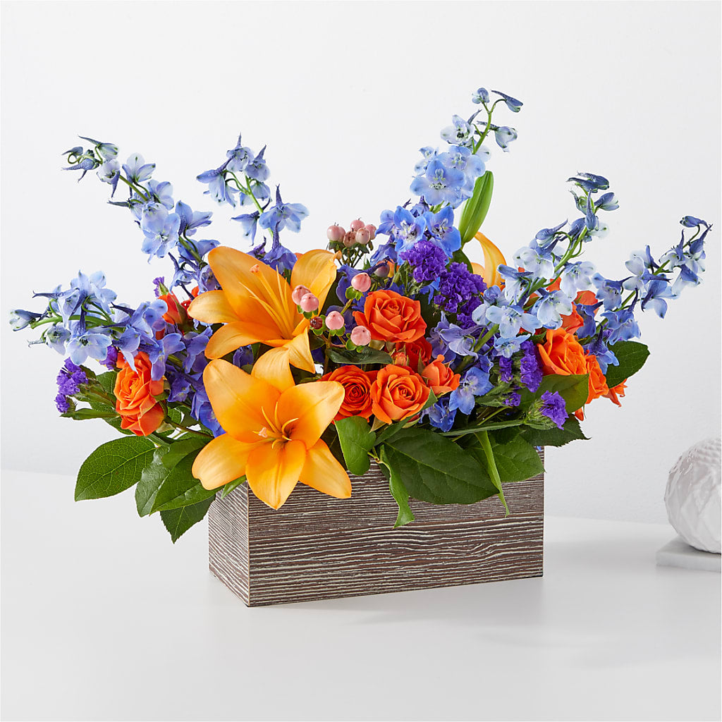 Radiant Citrus Box Bouquet – ELIZABETH'S BLUE GARDEN LLC, Raritan NJ