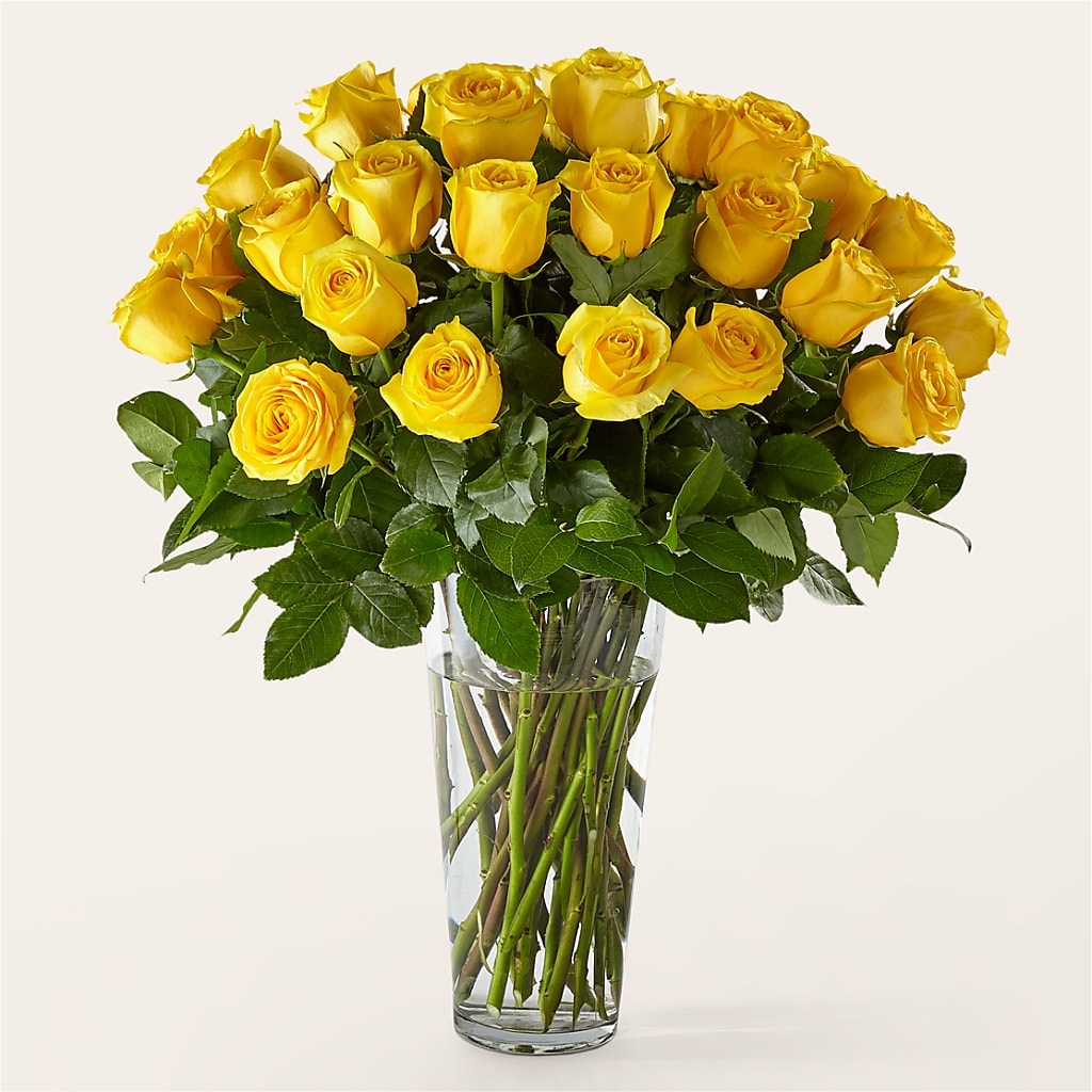 Long Stem Yellow Rose Bouquet – ELIZABETH'S BLUE GARDEN LLC, Raritan NJ