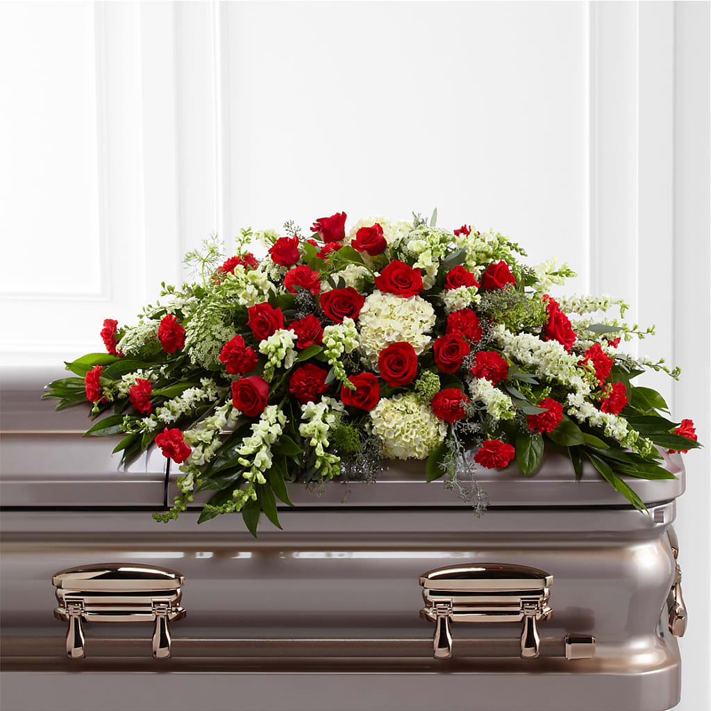 Sincerity Casket Spray – ELIZABETH'S BLUE GARDEN LLC, Raritan NJ