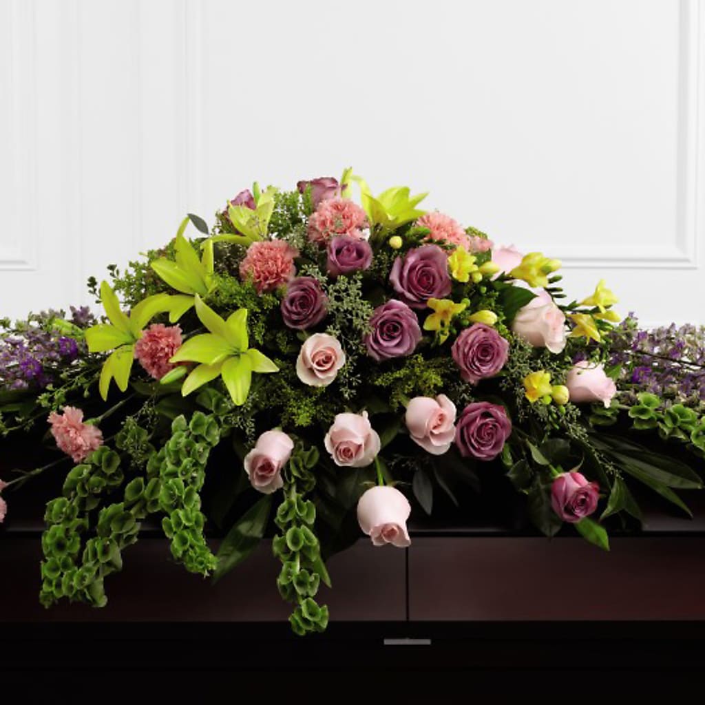 Forever Beloved Casket Spray – ELIZABETH'S BLUE GARDEN LLC, Raritan NJ