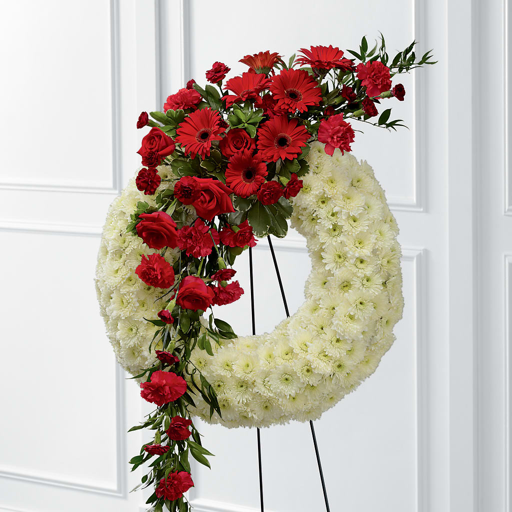 Graceful Tribute Wreath – ELIZABETH'S BLUE GARDEN LLC, Raritan NJ