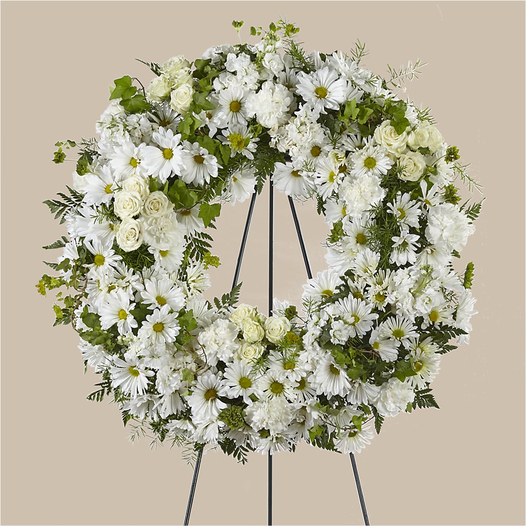 Faithful Wishes Wreath – ELIZABETH'S BLUE GARDEN LLC, Raritan NJ