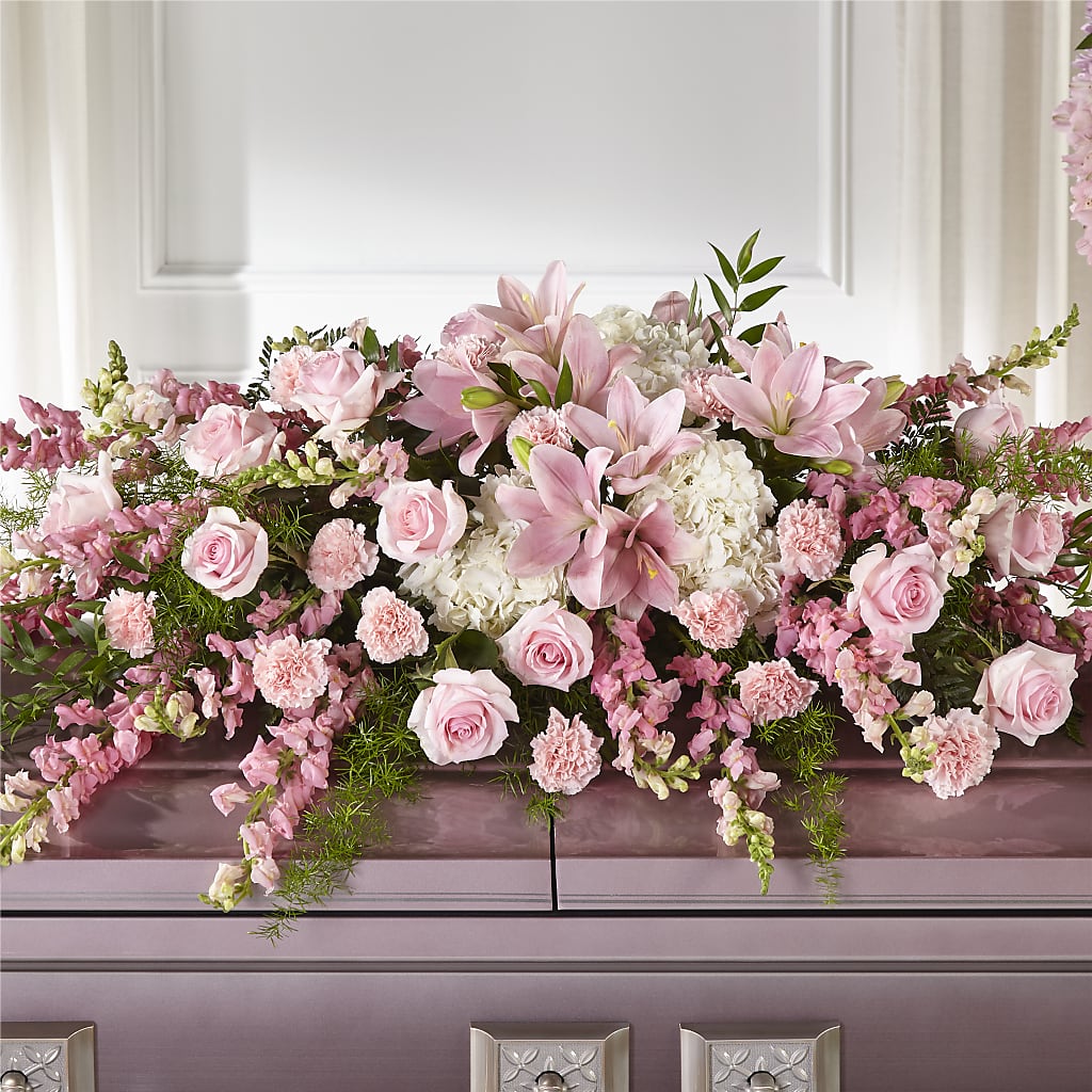 Life & Remembrance Casket Spray – ELIZABETH'S BLUE GARDEN LLC, Raritan NJ