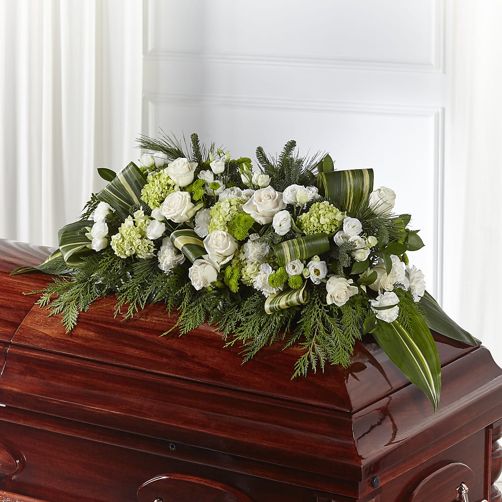 Hopeful Gesture Casket Spray – ELIZABETH'S BLUE GARDEN LLC, Raritan NJ