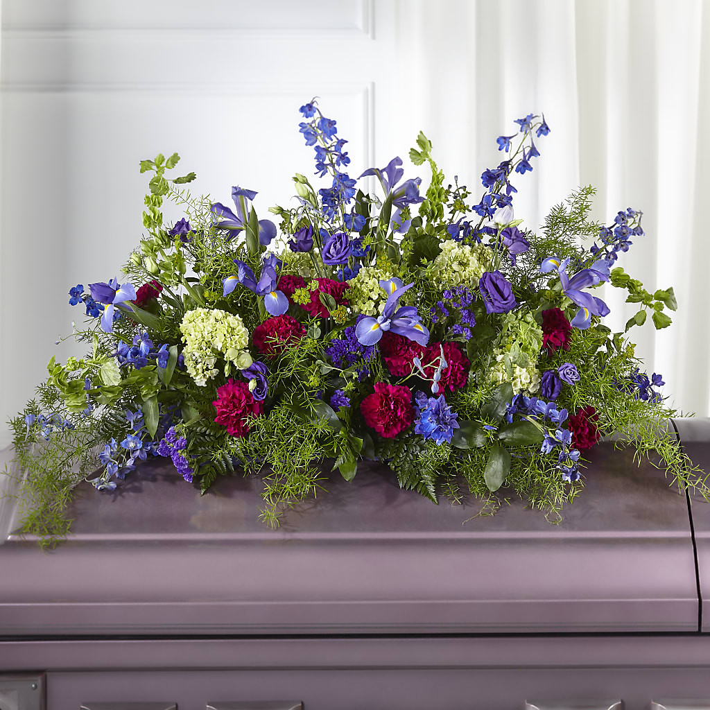Always Treasured Casket Spray – ELIZABETH'S BLUE GARDEN LLC, Raritan NJ