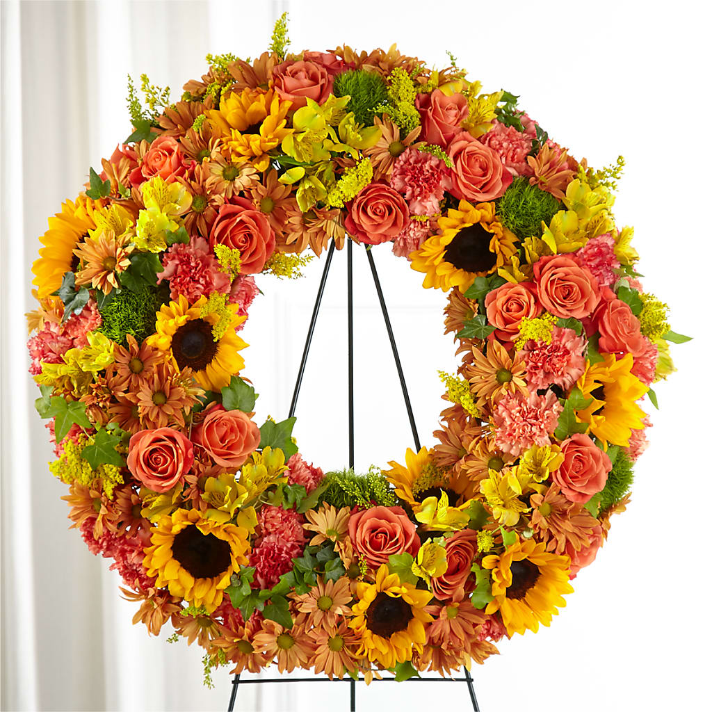 Autumnal Memories Wreath (Standard) – ELIZABETH'S BLUE GARDEN LLC, Raritan NJ