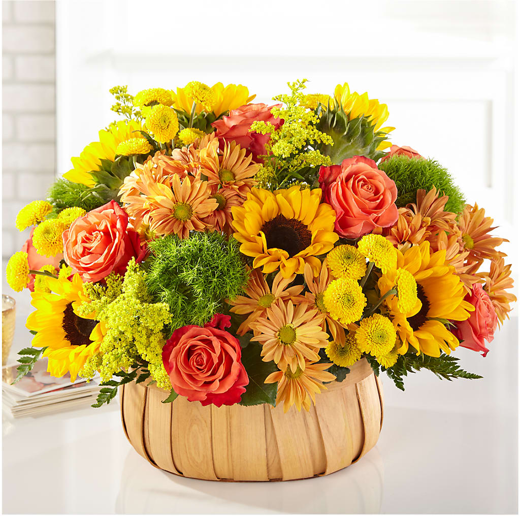 Harvest Sunflower Basket – ELIZABETH'S BLUE GARDEN LLC, Raritan NJ