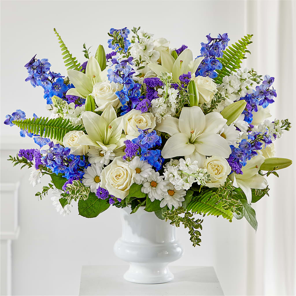 Expressions of Hope Urn Arrangement – ELIZABETH'S BLUE GARDEN LLC, Raritan NJ