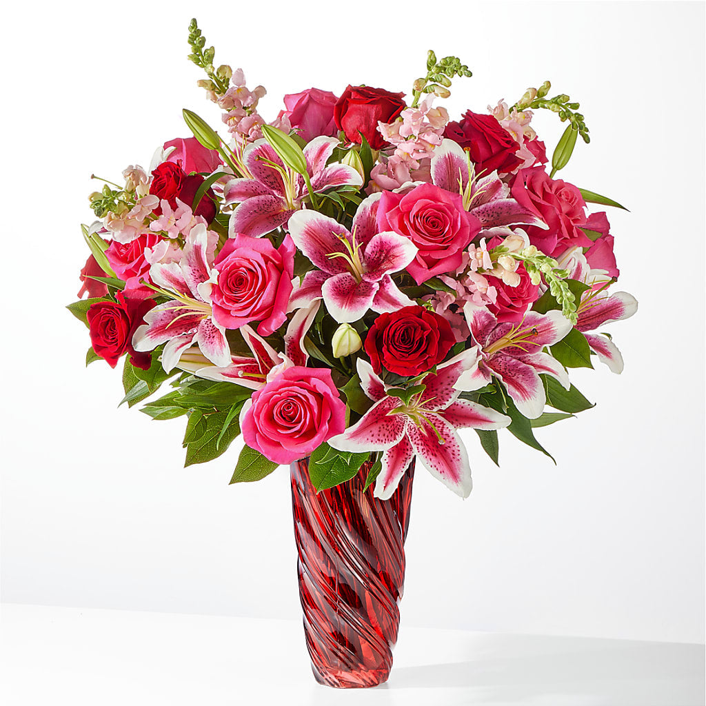 Always You Bouquet with Luxe Swirl Vase – ELIZABETH'S BLUE GARDEN LLC, Raritan NJ