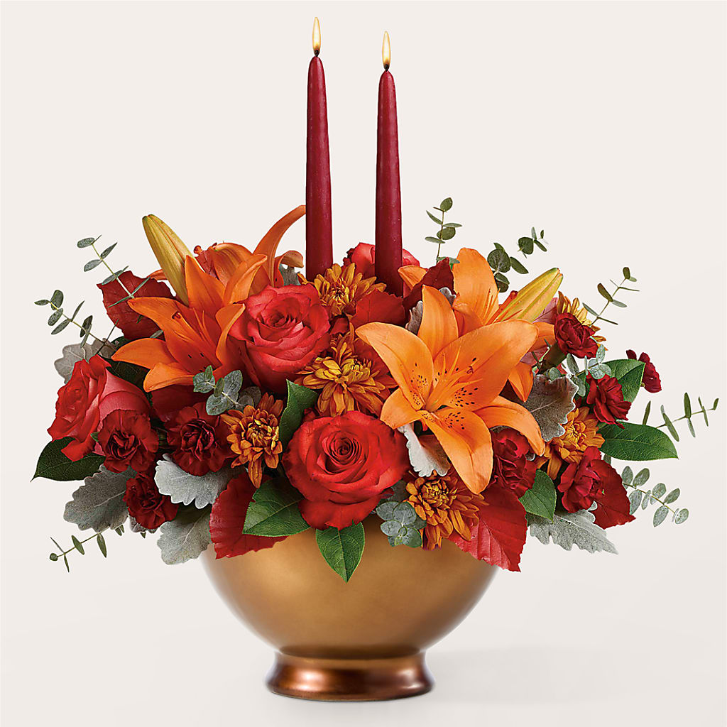 Fruits of Fall Centerpiece – ELIZABETH'S BLUE GARDEN LLC, Raritan NJ