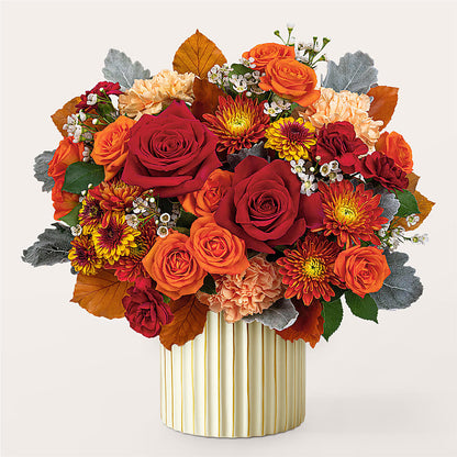 Merlot Bouquet with Ivory Vase – ELIZABETH'S BLUE GARDEN LLC, Raritan NJ