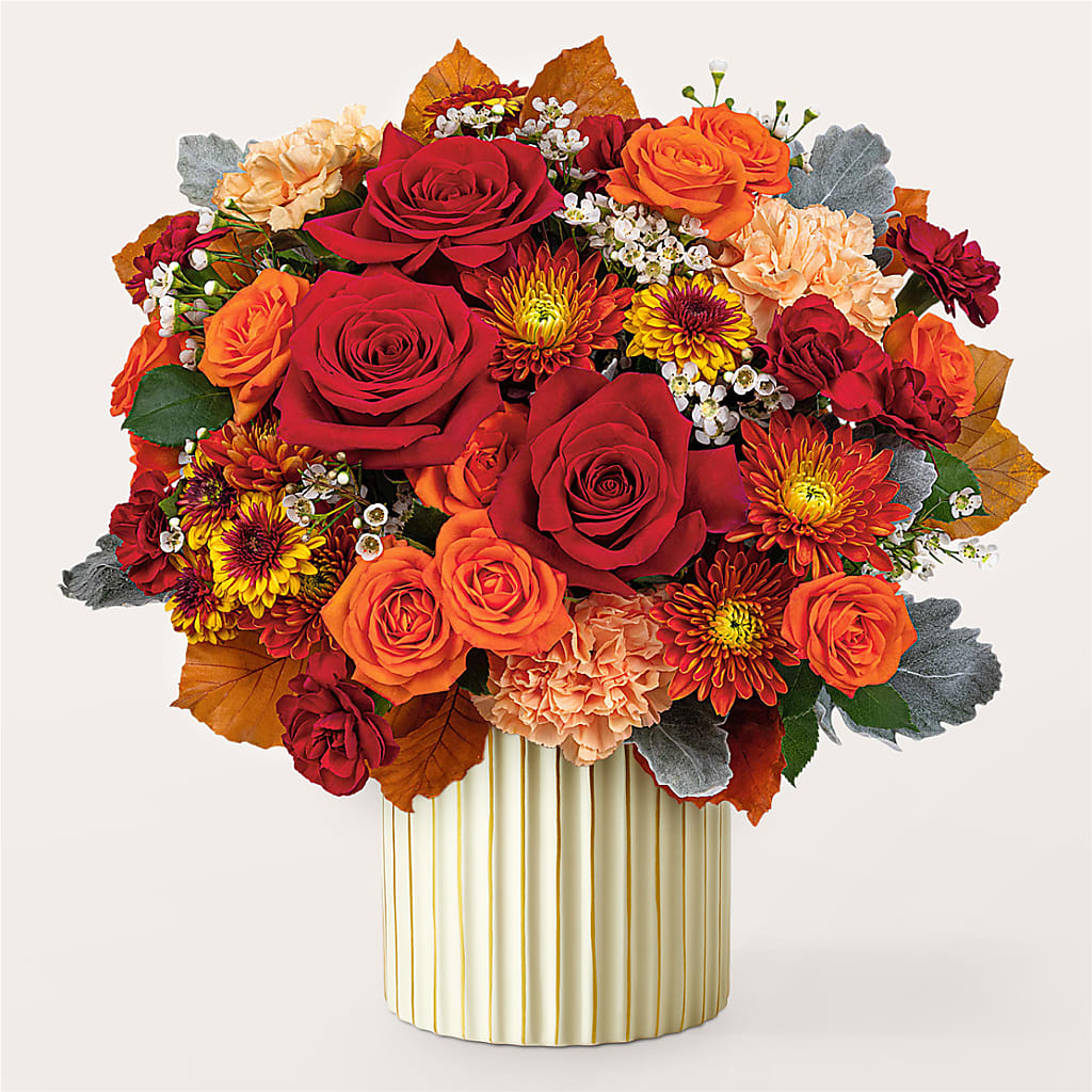 Merlot Bouquet with Ivory Vase – ELIZABETH'S BLUE GARDEN LLC, Raritan NJ