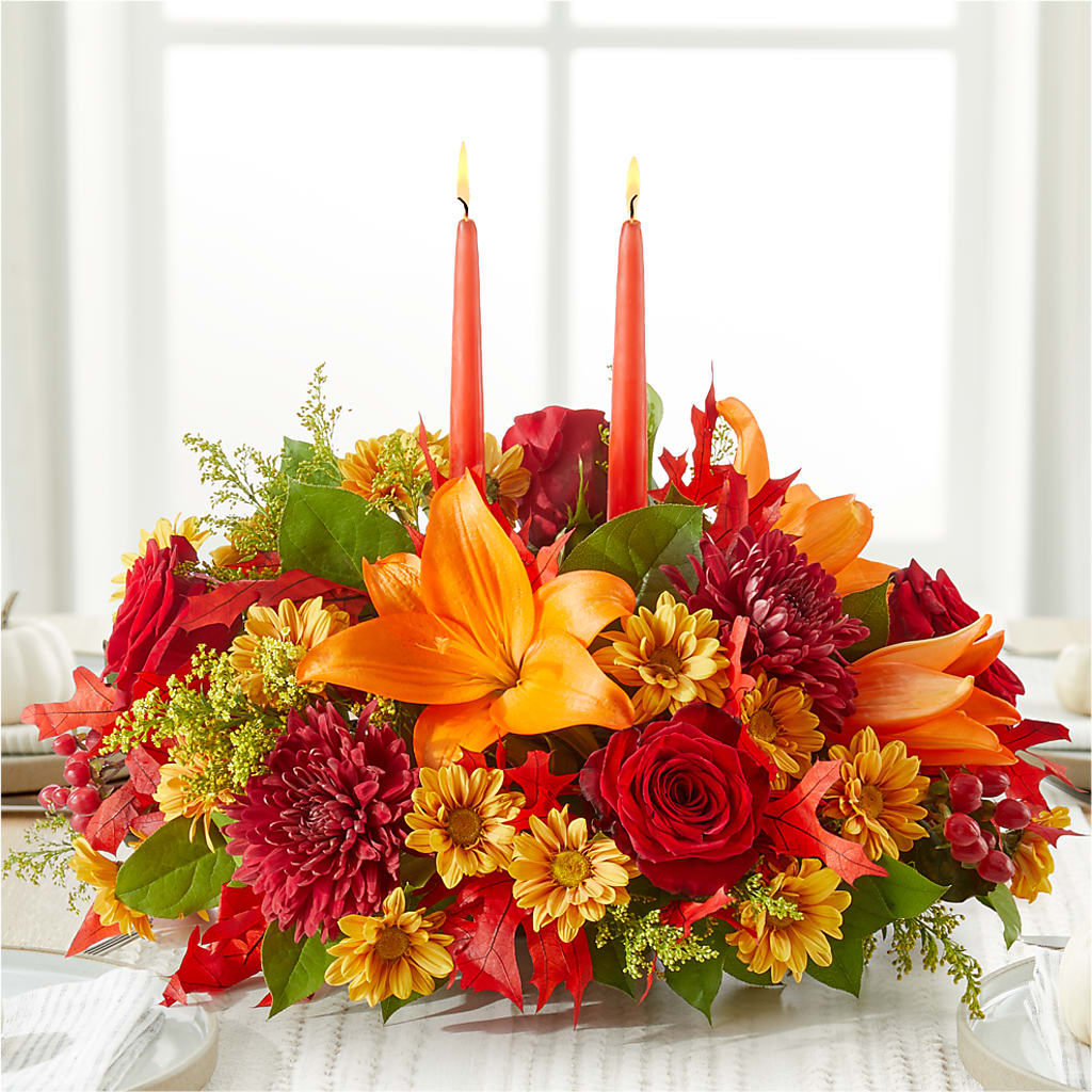 Autumn's Embrace Centerpiece – ELIZABETH'S BLUE GARDEN LLC, Raritan NJ