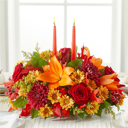 Autumn's Embrace Centerpiece – ELIZABETH'S BLUE GARDEN LLC, Raritan NJ