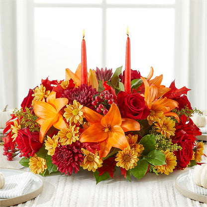 Autumn's Embrace Centerpiece – ELIZABETH'S BLUE GARDEN LLC, Raritan NJ