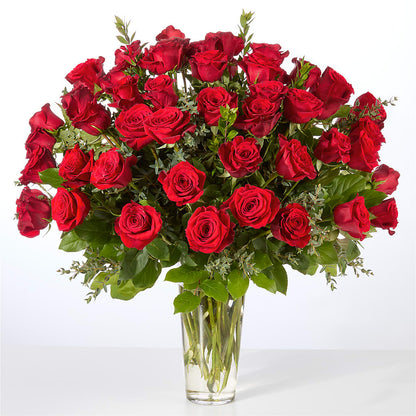 Forever Yours Fifty Stem Red Rose Bouquet – ELIZABETH'S BLUE GARDEN LLC, Raritan NJ